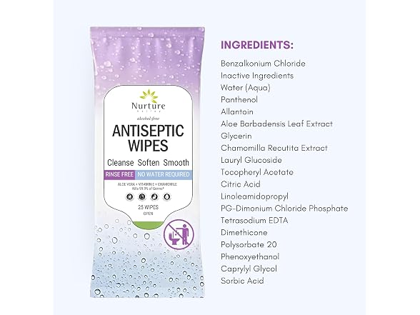 Nurture Valley Antibacterial Wipes 10pk