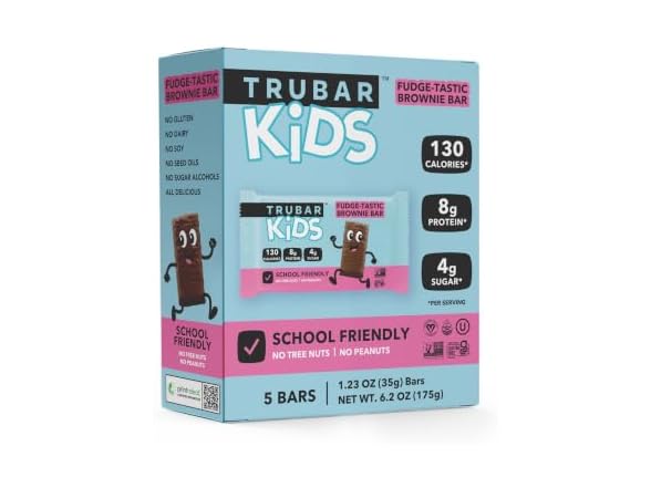 TruBar Kids Fudge Brownie Bar 5ct, 6.2