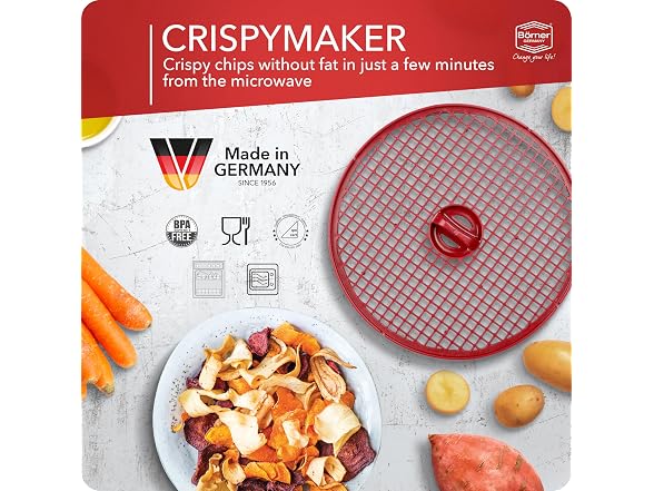 Borner by Reston Lloyd 2pc Crispymaker, Microwave Chip Maker