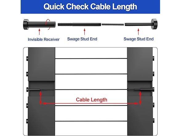 CKE Black Invisible Cable Railing Kit