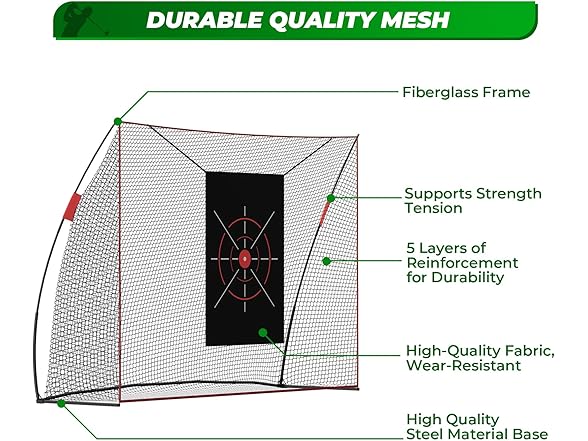 FAHKNS Golf Practice Net 10 x 7FT