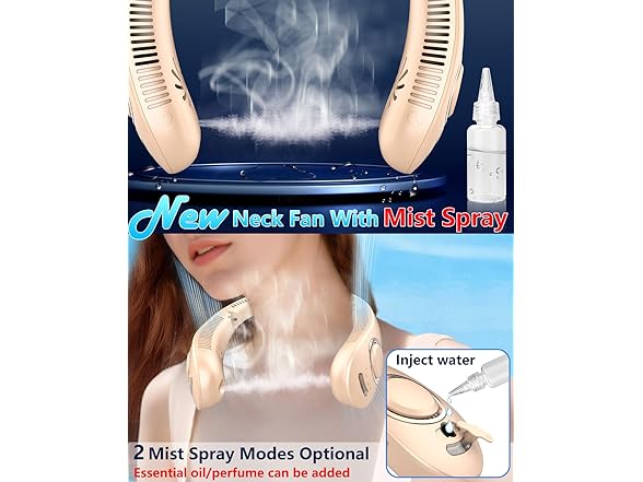 Neck Fan with Mist,Portable Neck Fans