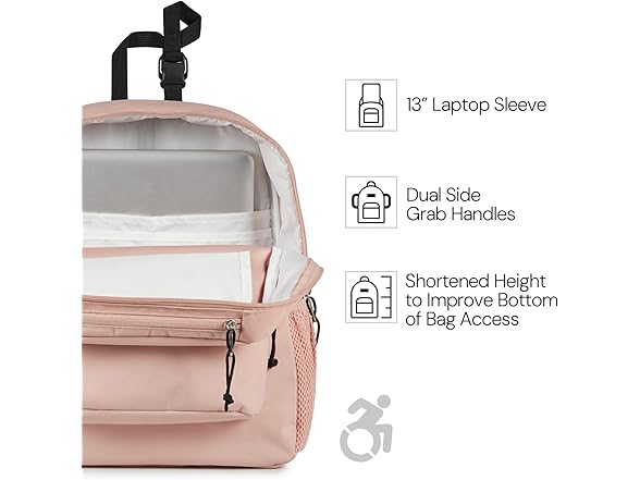 JanSport Central Adaptive Backpack, Red/Multi Hippie Days