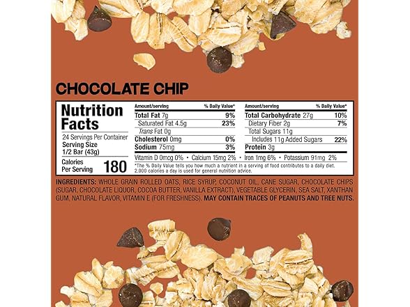 Bobo's Chocolate Chip Oat Bars 12pk