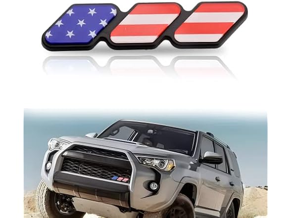 RBOKO Tri-Color Grille Badge Emblem Decoration