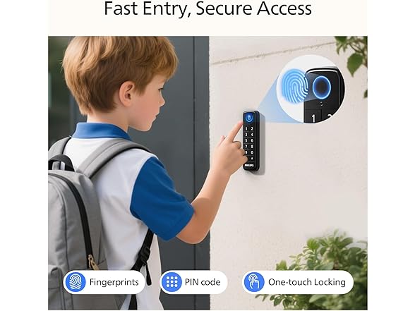 Philips 230XU-1H-MB Smart Retrofit Lock Matt Black