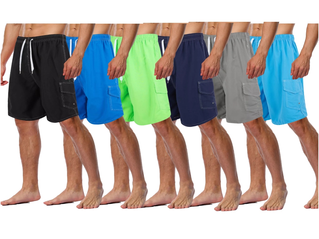 3 Pack Mens Cargo Swim Shorts (S-XXL) - Gallery 11