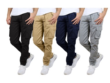 $29.99 3Pk Asst Mens Flex Stretch Cargo Pants dealfomo