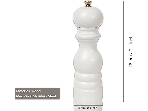 Glios Walnut Color Wooden Salt Hand Mill