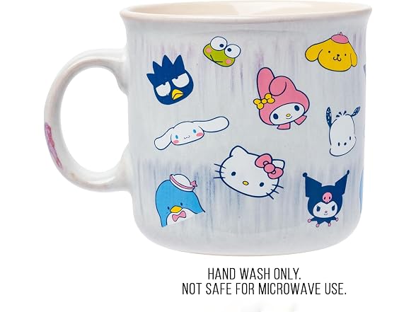 Sanrio Hello Kitty and Friends, Ceramic Camper Mug, 20oz