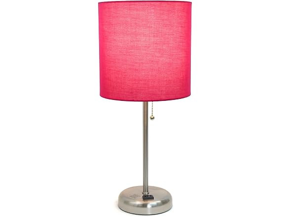 Oslo 19.5" Contemporary Power Outlet Base Desk Lamp