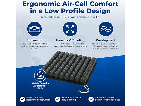 Roho Low Profile Wheelchair Cushion 18 19" x 16
