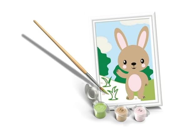 Ravensburger CreArt Cute Bunny Paint‑by‑Number Kit