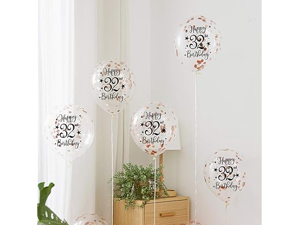 MAGJUCHE Happy 32nd Confetti Balloons