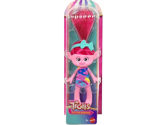 Trolls Fun Fair Surprise Trendsettin’ Queen Poppy Doll