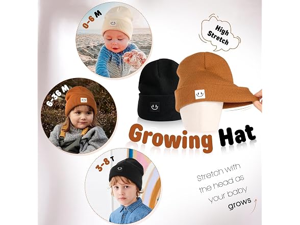 FURTALK Baby Beanie 2 Pack Toddler