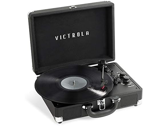 Victrola Journey+ Bluetooth Suitcase Record Player – Built-i (Open Box)
