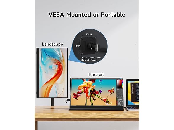 CZGG 15.6in 1080P FHD Portable Monitor