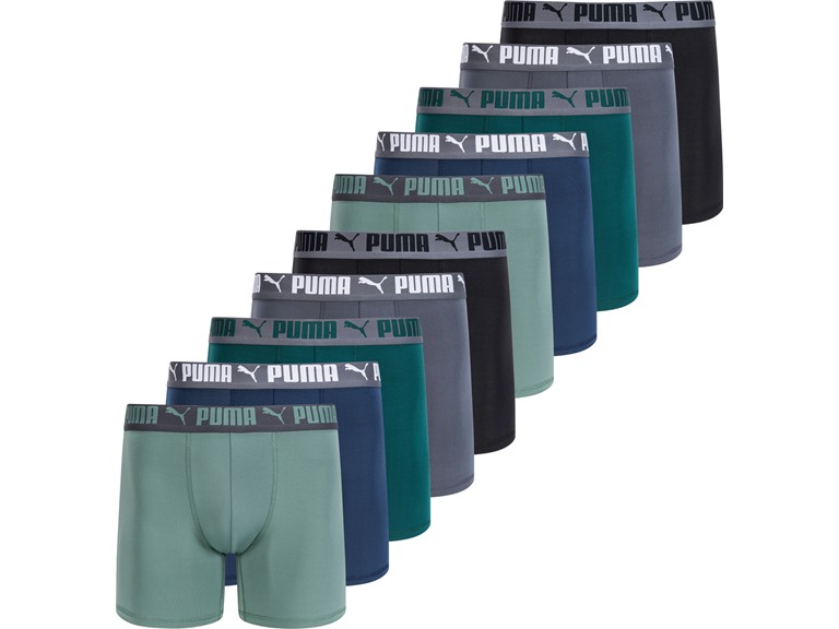 PUMA Men's 10 Pack Performance Boxer Briefs