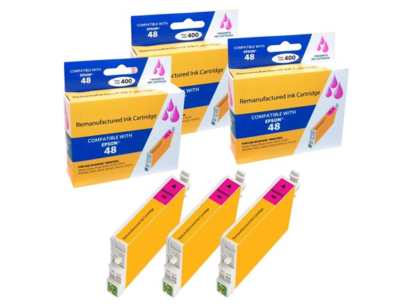 Compatible Epson T048320 Magenta Ink Cartridge (3 Pack)