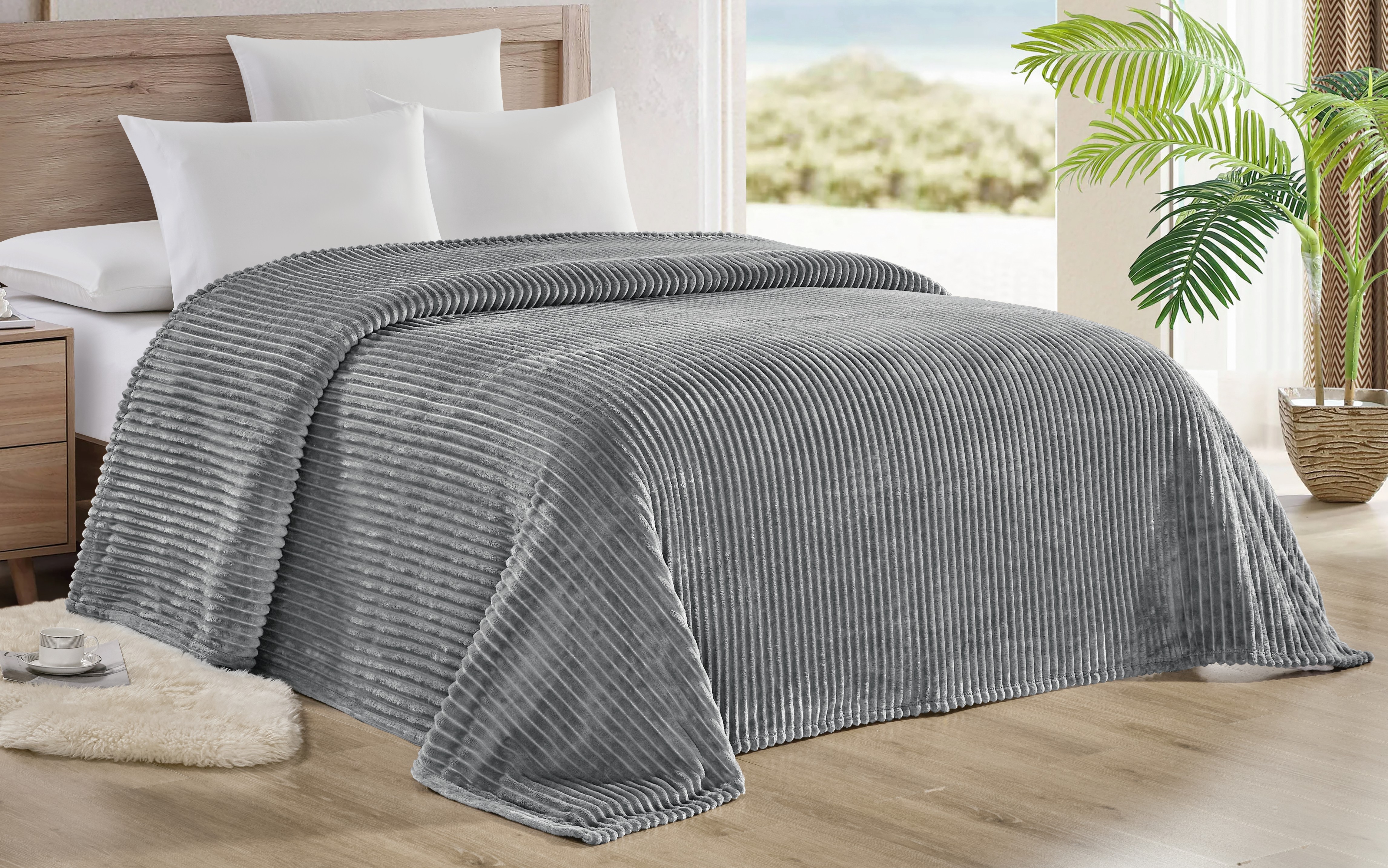 Noble House Striata Lined King Blanket - Gallery 16