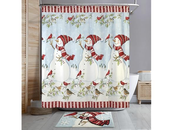 Avanti Linens - Christmas Fabric Shower Curtain