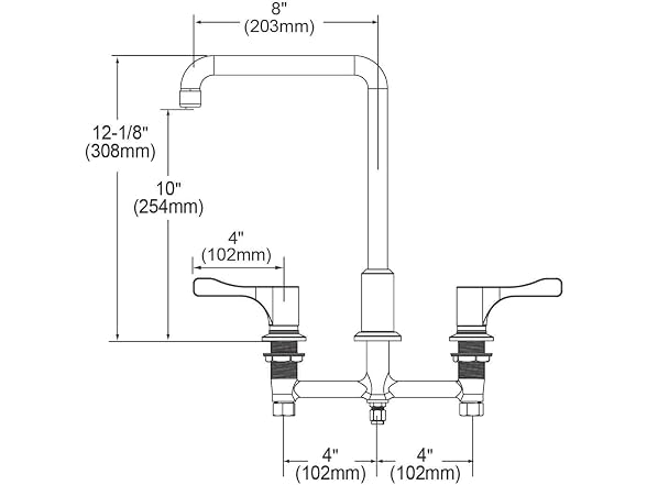 Elkay LKD2432BHC Chrome Concealed Deck Mount Faucet