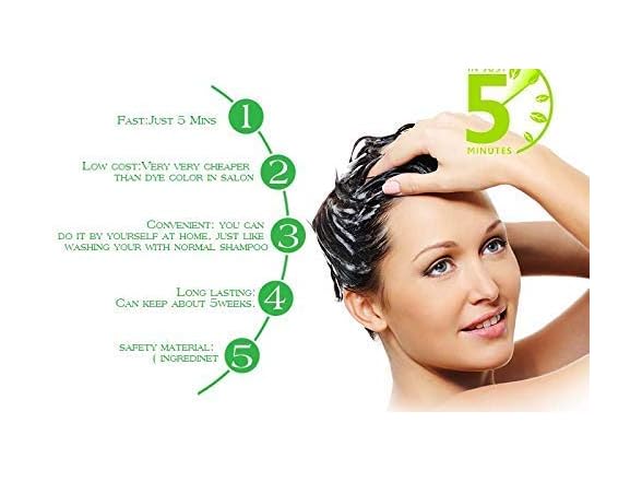 Dexe Black Hair Shampoo for Men and Wome