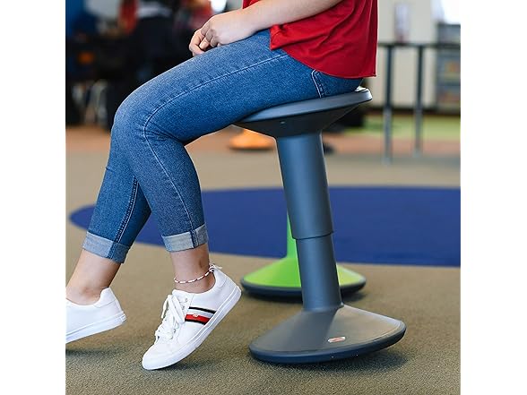 ECR4Kids SitWell Wobble Stool, Grey