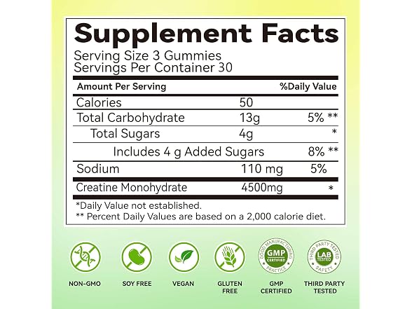 Creatine Monohydrate Gummies for Men