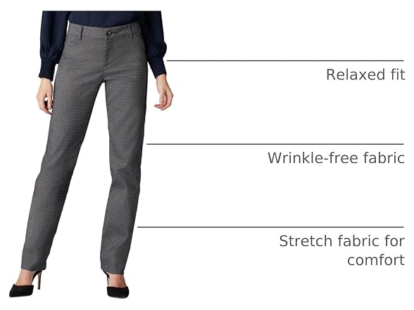 Lee Women (16) Wrinkle Free Relaxed Straight Pant