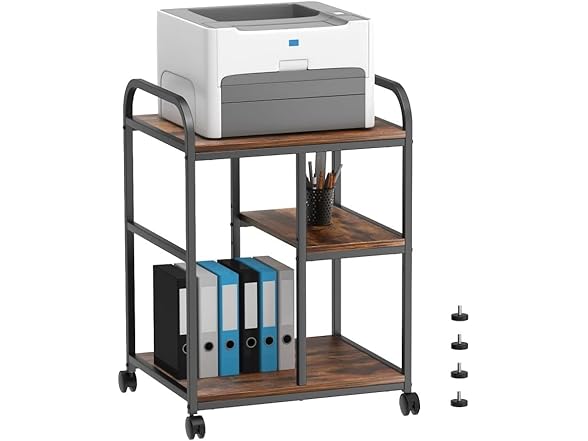 KDSOM Printer Stand with Adjustable Shelves