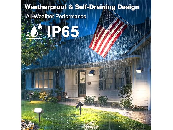 JEJOT IP65 Solar Spot Lights 4-Pack
