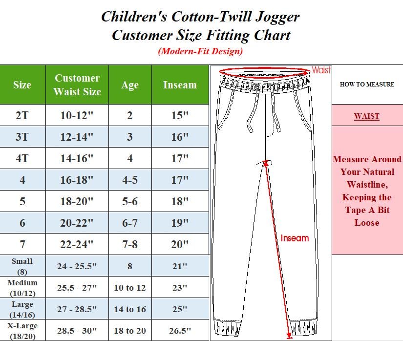 3PK Children's Classic Twill Joggers - Gallery 15