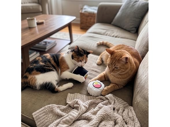 SPOT Sushi Roll Take-Out Cat Toys, Catnip