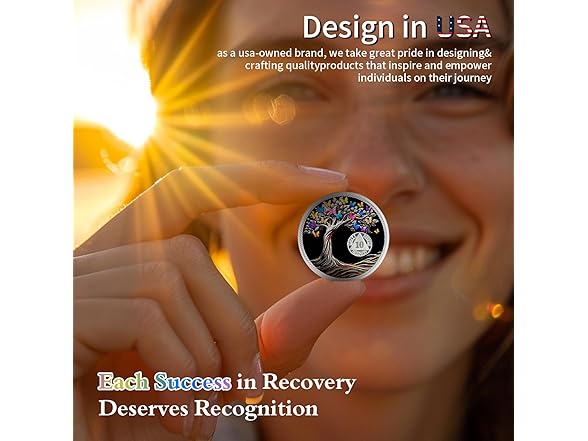 IELCJJ Delicate 10 Month Sobriety Coin