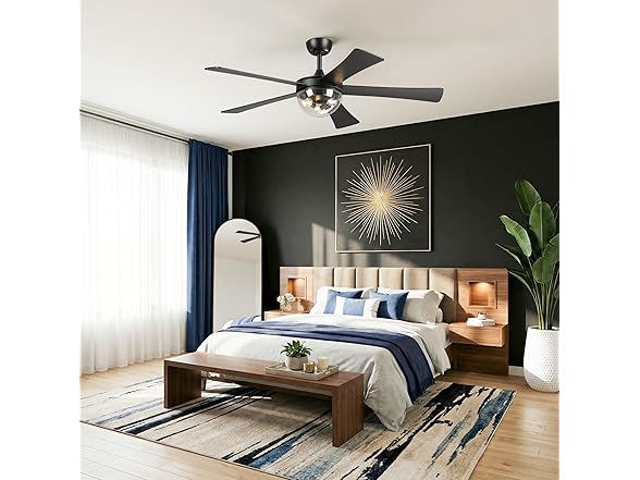 Parrot Uncle F6041 52 Inch Ceiling Fan with Light