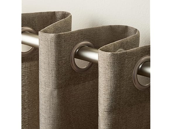 Exclusive Home Loha Linen Grommet Top Curtain Panel Pair