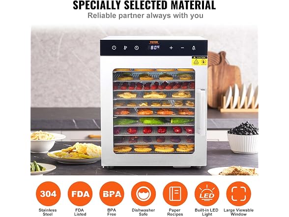 VEVOR Electric Food Dehydrator Machine
