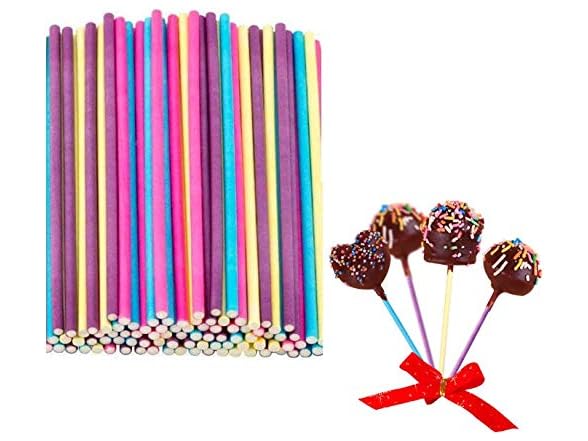 Aeyistry 100 Pcs Colorful Lollipop Stick