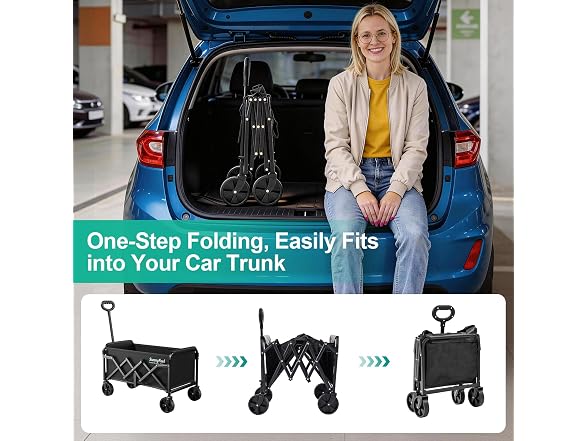 SUNNYFEEL Lightweight Folding Wagon Cart
