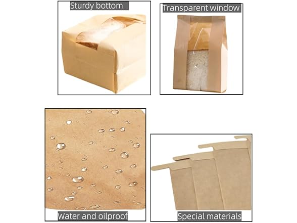 Bread Bags w/Window 50pc 13.7x8.3in
