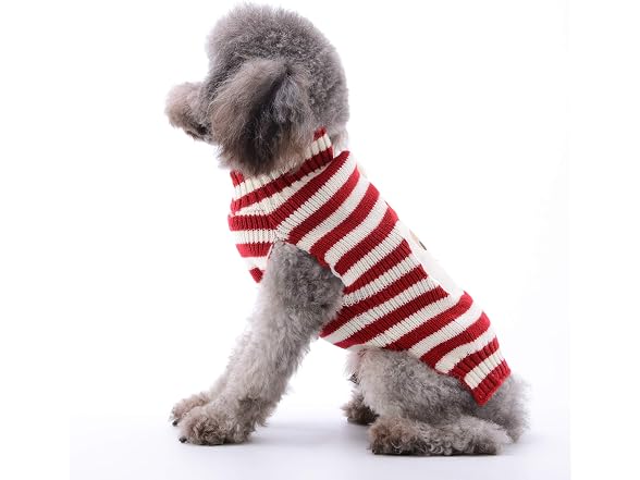 Dog Christmas Sweater Xmas Dog Holiday Red W