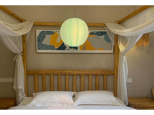 Henjjras White and Blue Cloth Lamp Shade