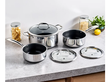 $199.99, Was $379, 47% Off! HEXCLAD 6-Piece Hybrid Pot Set dealfomo
