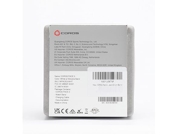 COROS PACE 3 GPS Sport Watch - White