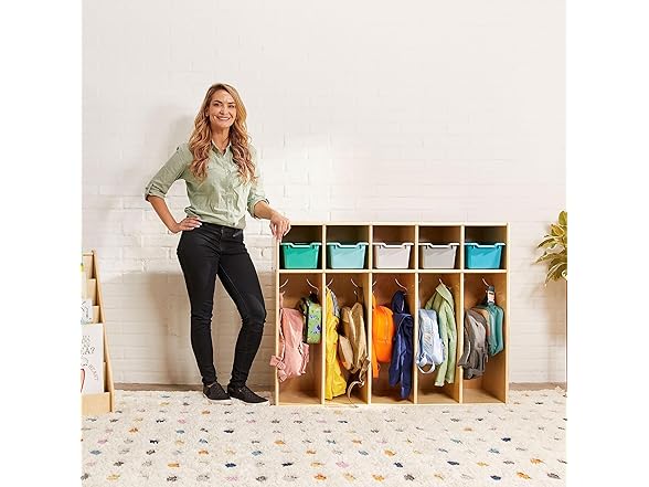 ECR4Kids 5-Section Toddler Coat Locker