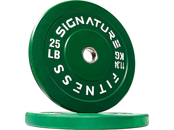 Signature Fitness Fitvids Weight Plates, 25lbs, Pair