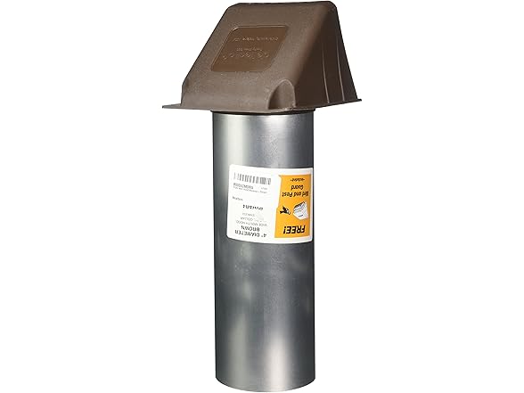Deflecto Dryer Vent Hood Assembly Brown