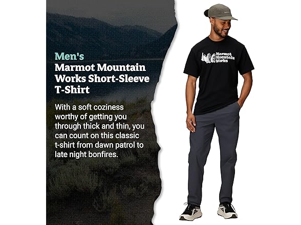 Marmot Mens MMW SS Logo Tee
